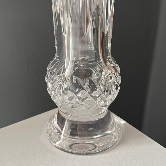 Vintage Waterford Crystal Flower Vase in Fleurology Diamond Pattern Tall - Picture 5 of 15